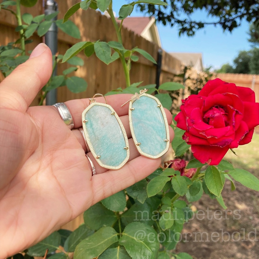 Kendra Scott Danielle Earrings in Amazonite - Picture 2 of 5
